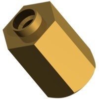 51120HB1351HT 51120H-B-.135-1-HT SWG STDF 1/4 HEX X 1/4 L, 4-40 THD BR