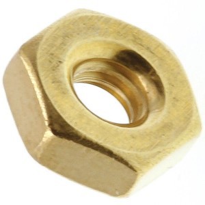 25CNMSB 1/4-20 MACHINE SCREW NUT BRASS
