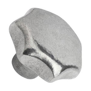 40791 40791 TUMBLED STAR GRIP KNOB AL