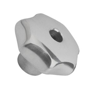 40828 40828 POLISHED STAR GRIP KNOB SS
