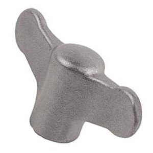 40879 40879 BLASTED WING GRIP KNOB SS