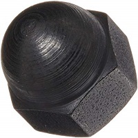 10FNHA2B 10-32 ACORN CAP NUT STEEL ZINC BLACK